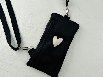 Phone Bag Heart - Black