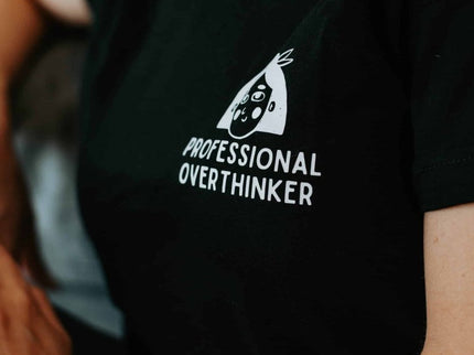 Professional Overthinker – Oversized Organic Cotton T-Shirt by Black Giraffe - Daily Nomad