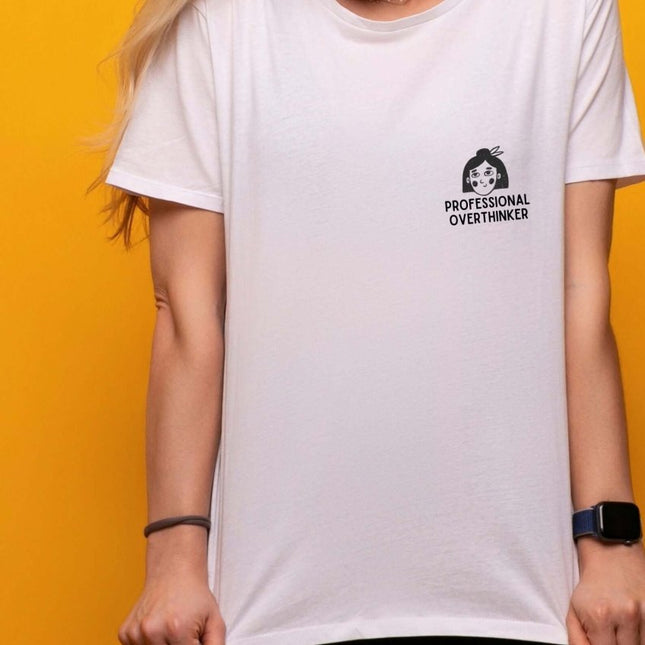 Professional Overthinker – Oversized Organic Cotton T-Shirt by Black Giraffe - Daily Nomad