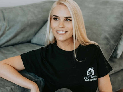 Professional Overthinker – Oversized Organic Cotton T-Shirt by Black Giraffe - Daily Nomad