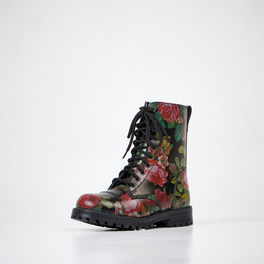 Samelin 511 Leather Boots with Zipper – Red Roses — product view 1 of 4