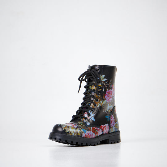 Samelin 511 Leather Boots with Zipper – Pink Roses — product view 1 of 4