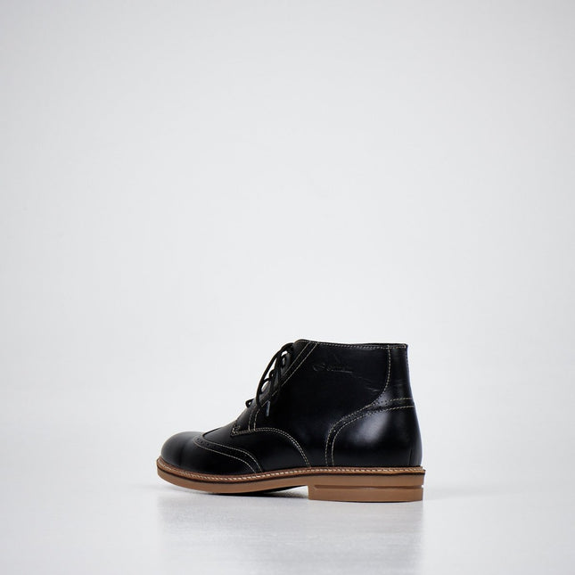 Samelin 424 Black water-repellent leather chukka boots – product view 2