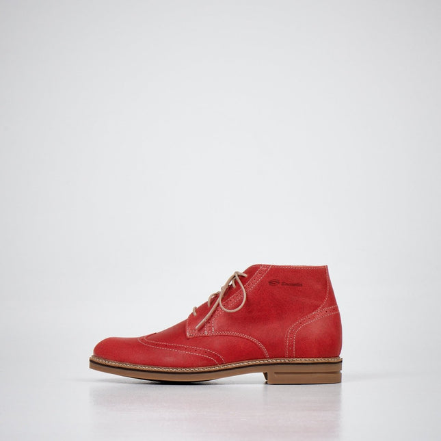 Samelin 424 Red water-repellent leather chukka boots – product view 2