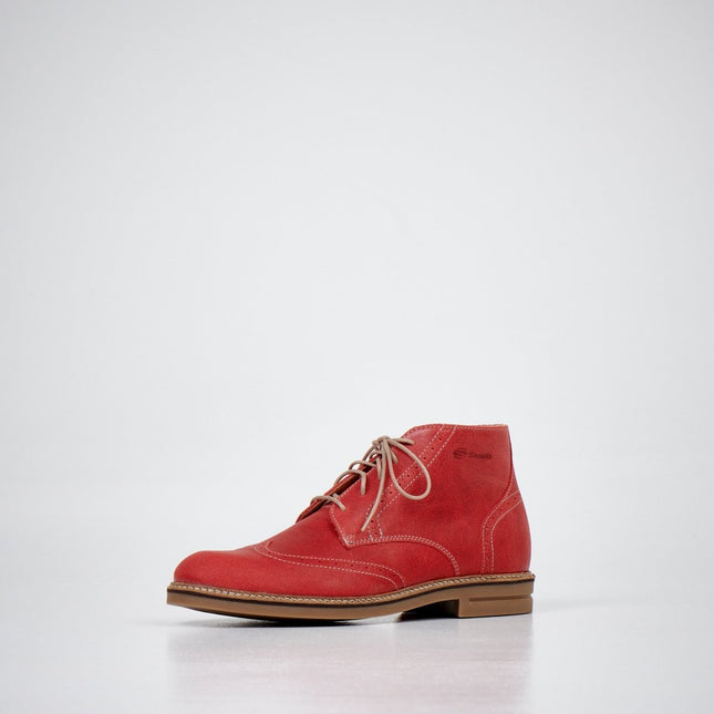 Samelin 424 Red water-repellent leather chukka boots – product view 1
