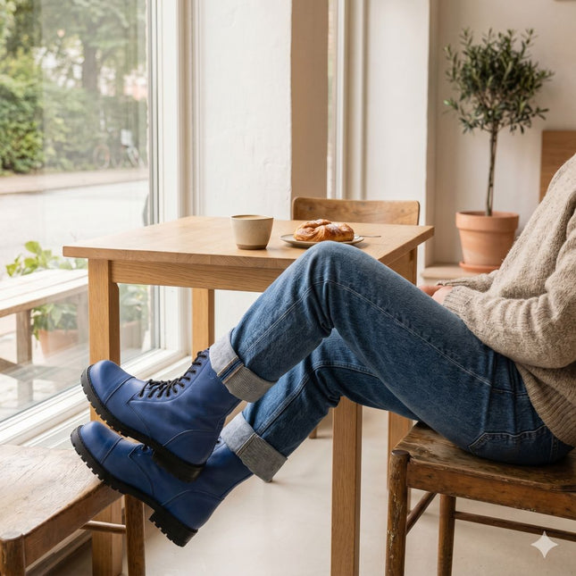 Samelin 511 Leather Boots – Blue — product view 1 of 6