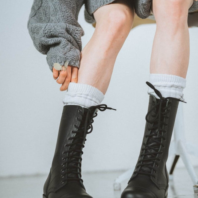 Samelin 516 High Aviator Black Leather Boots – Handmade Unisex Tall Boots - Daily Nomad