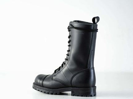 Samelin 516 High Aviator Black Leather Boots – Handmade Unisex Tall Boots - Daily Nomad