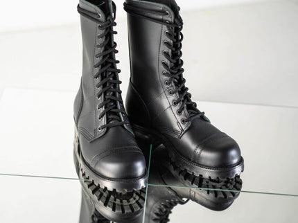 Samelin 516 High Aviator Black Leather Boots – Handmade Unisex Tall Boots - Daily Nomad