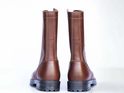 Samelin 516 High Aviator Brown Leather Boots – Handmade Unisex Tall Boots - Daily Nomad