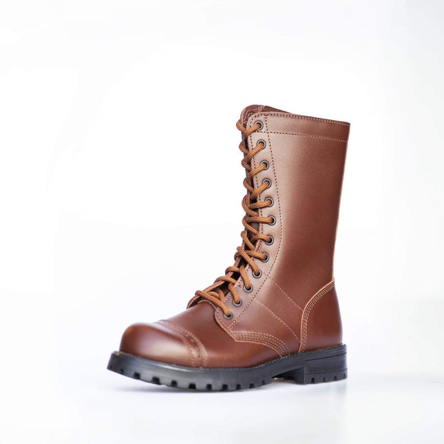Samelin 516 High Aviator Brown Leather Boots – Handmade Unisex Tall Boots - Daily Nomad