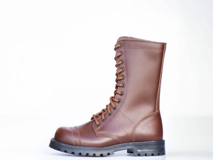 Samelin 516 High Aviator Brown Leather Boots – Handmade Unisex Tall Boots - Daily Nomad