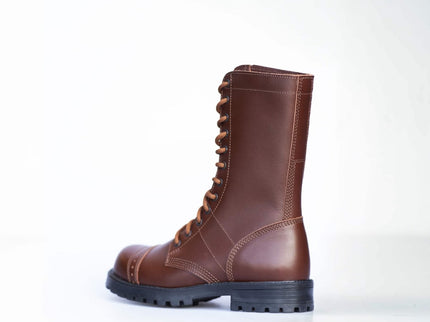 Samelin 516 High Aviator Brown Leather Boots – Handmade Unisex Tall Boots - Daily Nomad