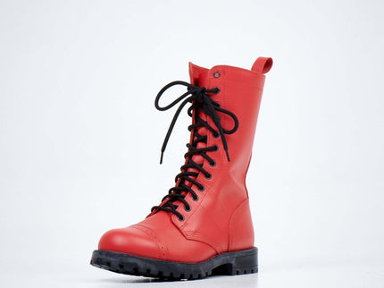 Samelin 516 High Red Aviator Boots - Handmade Unisex Tall Leather Boots - Daily Nomad