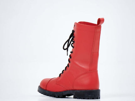 Samelin 516 High Red Aviator Boots - Handmade Unisex Tall Leather Boots - Daily Nomad