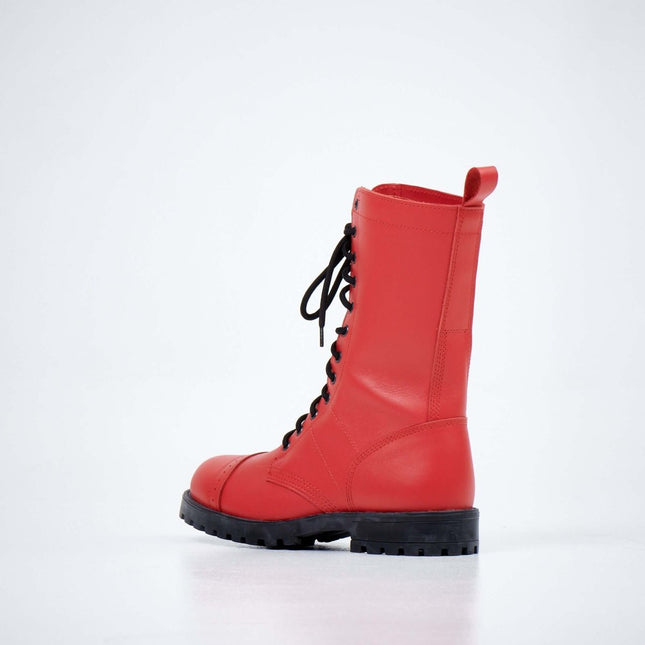 Samelin 516 High Red Aviator Boots - Handmade Unisex Tall Leather Boots - Daily Nomad