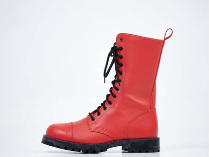 Samelin 516 High Red Aviator Boots - Handmade Unisex Tall Leather Boots - Daily Nomad