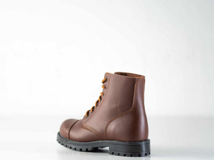 Samelin 517 Brown Aviator Leather Boots – Unisex Handmade Combat - Grade Boots - Daily Nomad