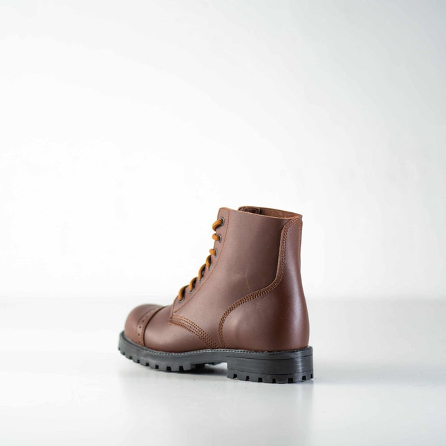 Samelin 517 Brown Aviator Leather Boots – Unisex Handmade Combat - Grade Boots - Daily Nomad