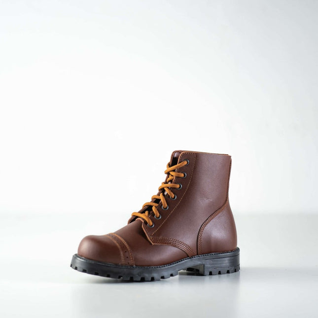 Samelin 517 Brown Aviator Leather Boots – Unisex Handmade Combat - Grade Boots - Daily Nomad