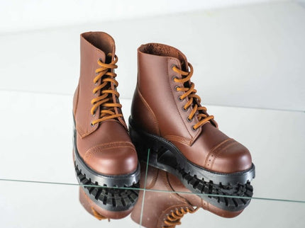 Samelin 517 Brown Aviator Leather Boots – Unisex Handmade Combat - Grade Boots - Daily Nomad