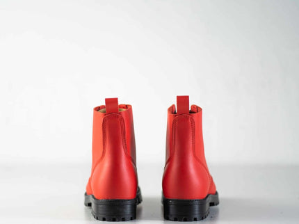 Samelin 517 Red Aviator Leather Boots – Unisex Handmade Combat - Grade Boots - Daily Nomad
