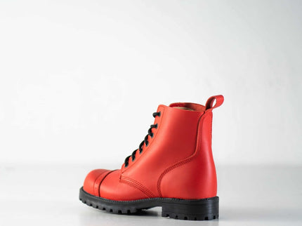 Samelin 517 Red Aviator Leather Boots – Unisex Handmade Combat - Grade Boots - Daily Nomad