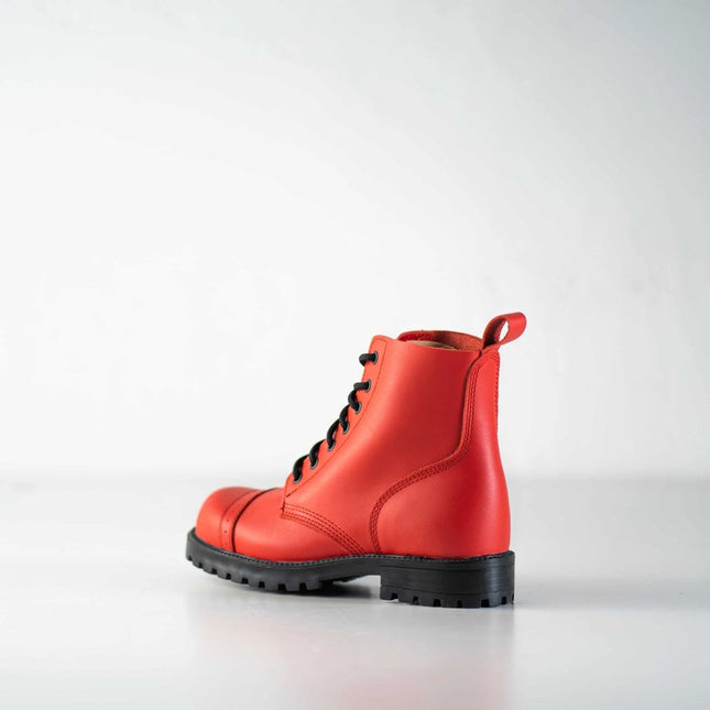 Samelin 517 Red Aviator Leather Boots – Unisex Handmade Combat - Grade Boots - Daily Nomad