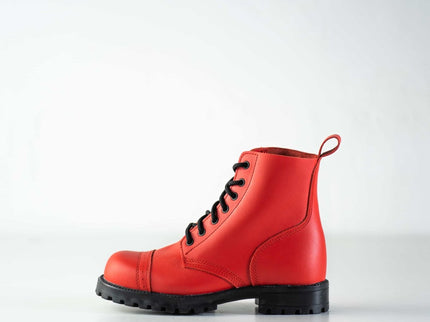 Samelin 517 Red Aviator Leather Boots – Unisex Handmade Combat - Grade Boots - Daily Nomad