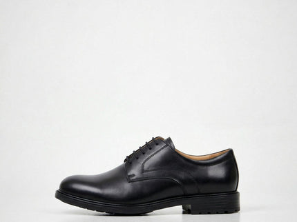 Samelin classic men’s black hydrophobic leather shoes – product view
