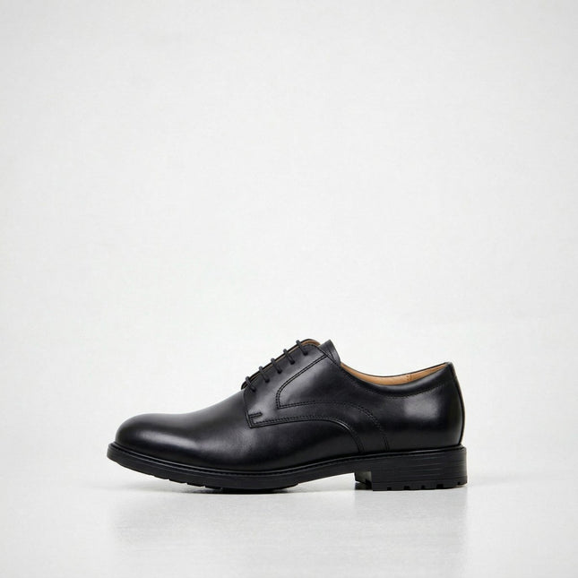 Samelin classic men’s black hydrophobic leather shoes – product view