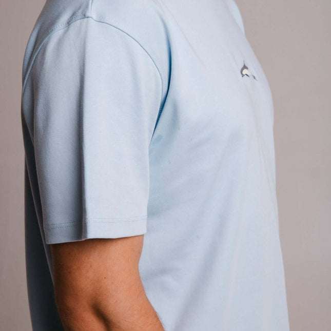 Sossu – Unisex Heavyweight Embroidered Cotton Dolphin T-Shirt - Light blue - Daily Nomad