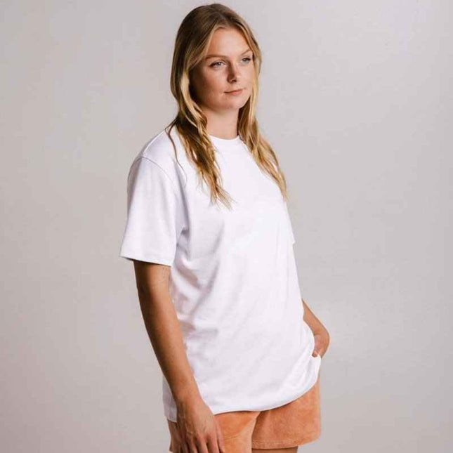 Sossu – Unisex Heavyweight Embroidered Cotton - Heavy T-shirt - White - Daily Nomad