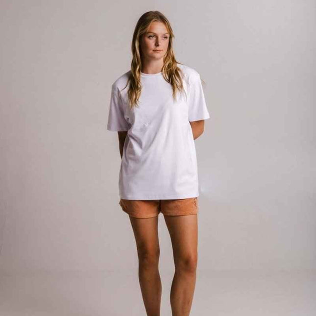 Sossu – Unisex Heavyweight Embroidered Cotton - Heavy T-shirt - White - Daily Nomad