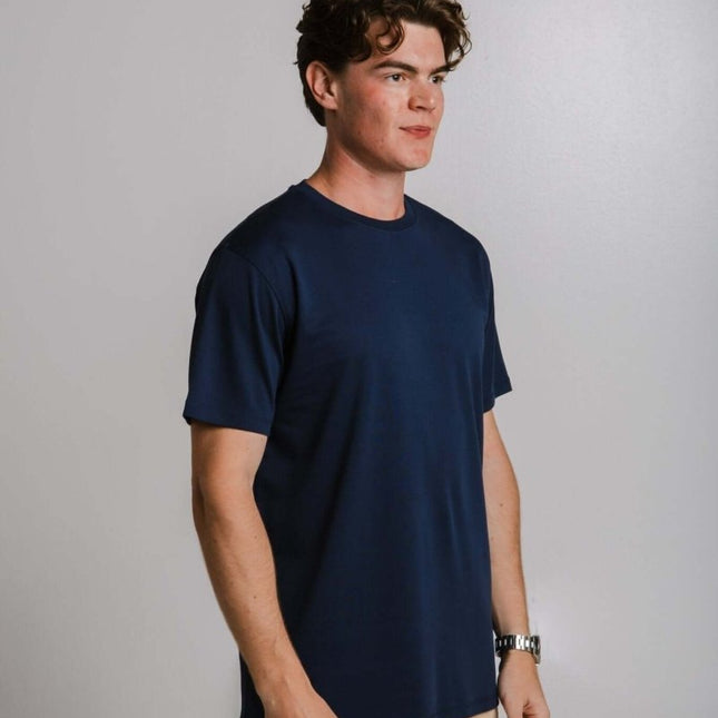 Sossu – Unisex Heavyweight Embroidered Cotton - T-shirt - Navy Blue - Daily Nomad