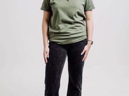 Sossu – Unisex Lightweight Embroidered Cotton Deer T-shirt - Khaki - Daily Nomad