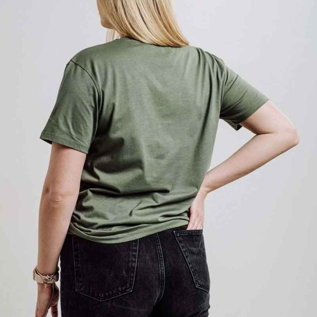 Sossu – Unisex Lightweight Embroidered Cotton Deer T-shirt - Khaki - Daily Nomad