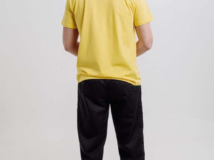 Sossu – Unisex Lightweight Embroidered Cotton Emperor Penguin T-shirt - Yellow - Daily Nomad