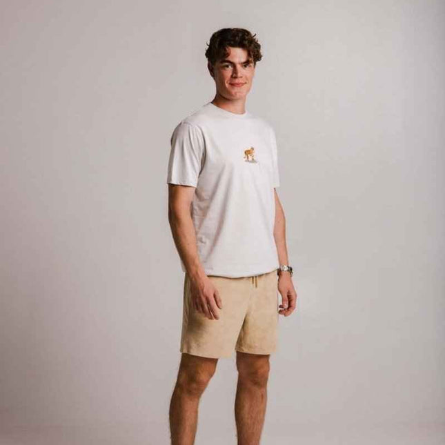 Sossu – Unisex Lightweight Embroidered Cotton Tiger T-shirt - Grey - Daily Nomad