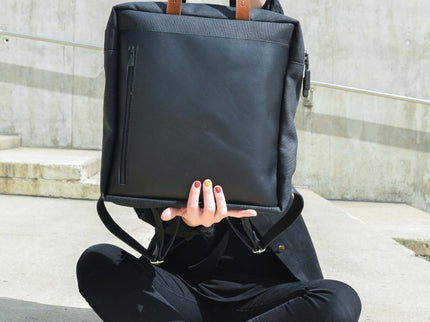 Stockholm Backpack Black – 14" Laptop Bag | Water - Repellent, Handmade in Estonia - Daily Nomad