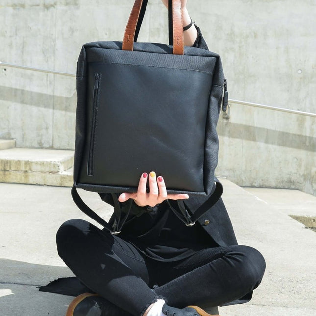 Stockholm Backpack Black – 14" Laptop Bag | Water - Repellent, Handmade in Estonia - Daily Nomad