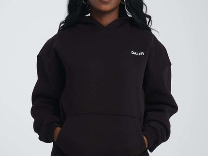 Streetwear hoodie - Heavyweight - Black - Daily Nomad