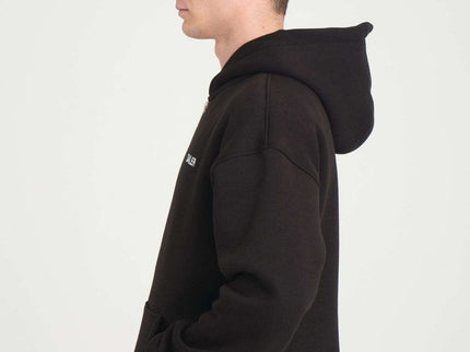 Streetwear hoodie - Heavyweight - Zipper - Black - Daily Nomad