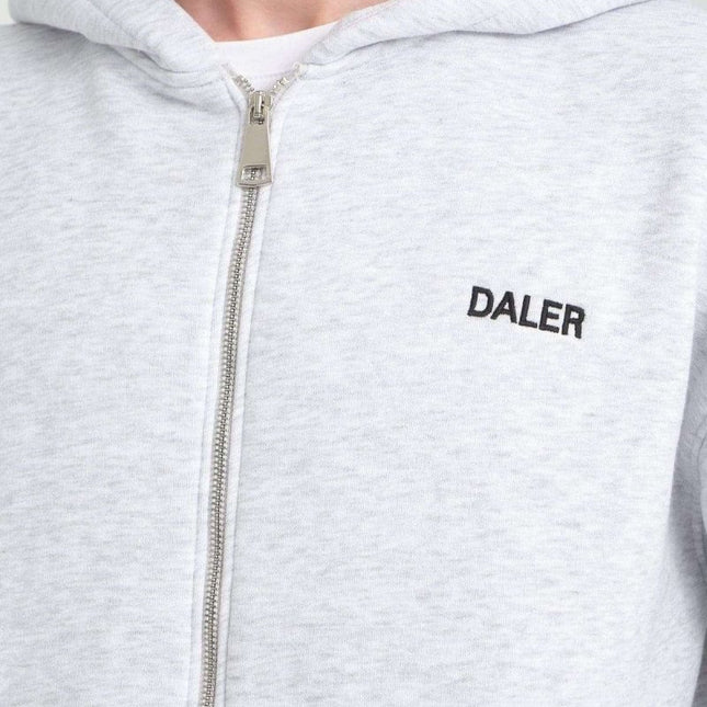 Streetwear hoodie - Heavyweight - Zipper - Grey Melange - Daily Nomad