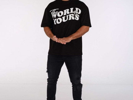 Streetwear T-Shirt The World Is Yours - Black - Daily Nomad