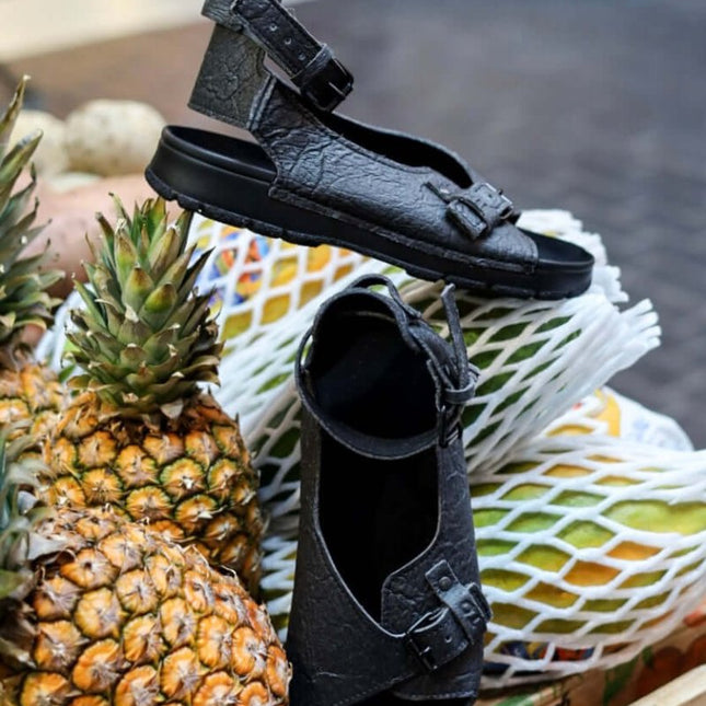 TOKU Athens Vegan Sandals - Black - Daily Nomad