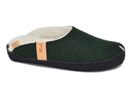 TOKU Brussels – Handmade Lambswool Slippers with Arch Support - Dark Green - Daily Nomad