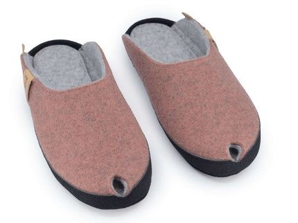 TOKU Brussels – Handmade Lambswool Slippers with Arch Support - Dust pink - Daily Nomad