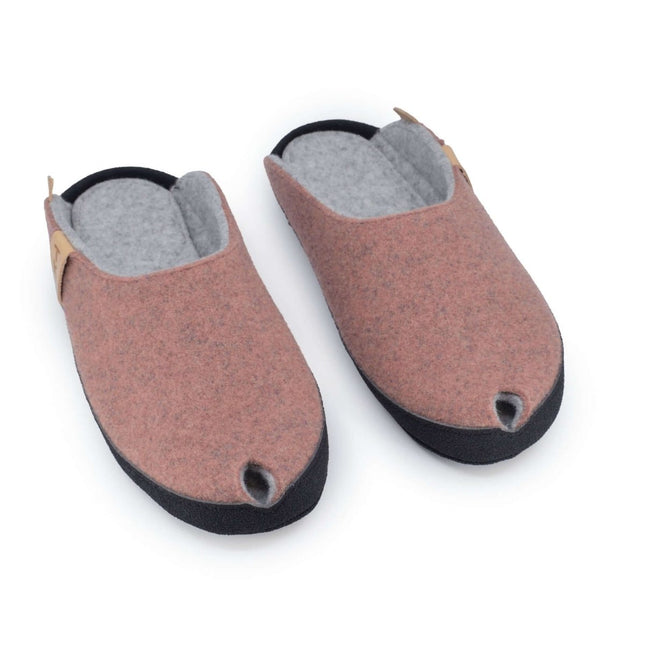 TOKU Brussels – Handmade Lambswool Slippers with Arch Support - Dust pink - Daily Nomad