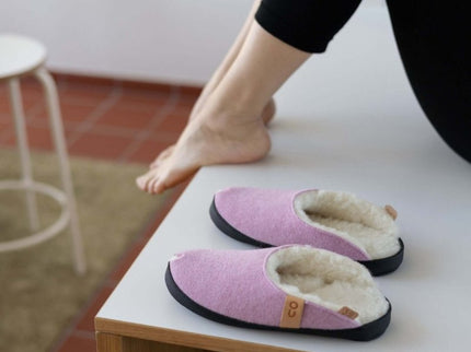 TOKU Brussels – Handmade Lambswool Slippers with Arch Support - Light Pink - Daily Nomad